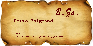 Batta Zsigmond névjegykártya